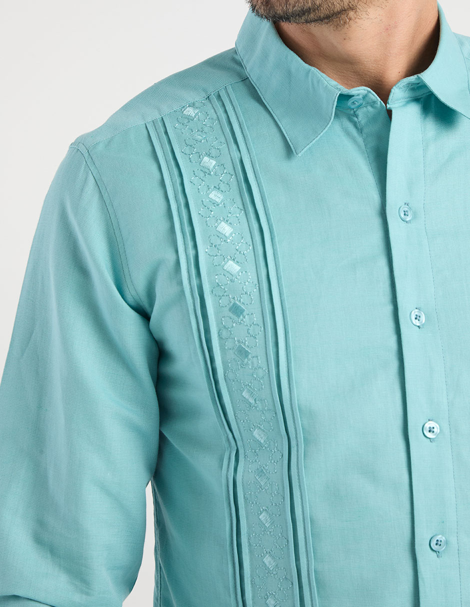 Guayabera manga larga para hombre 5