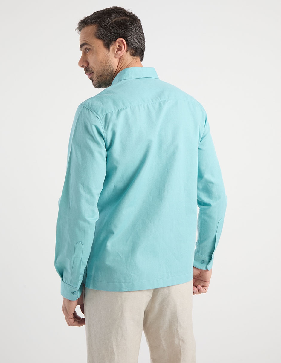 Guayabera manga larga para hombre 6