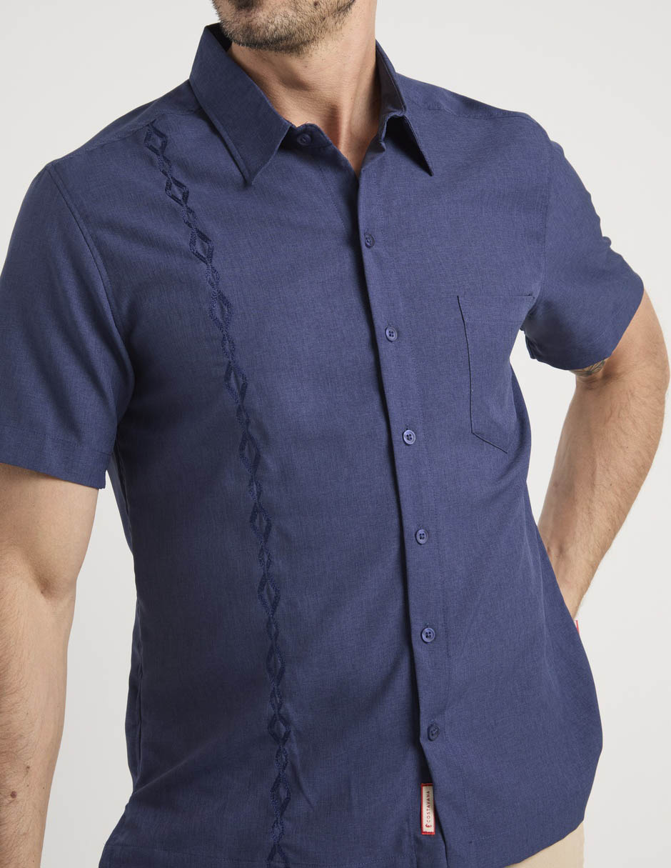 Guayabera manga corta para hombre 4