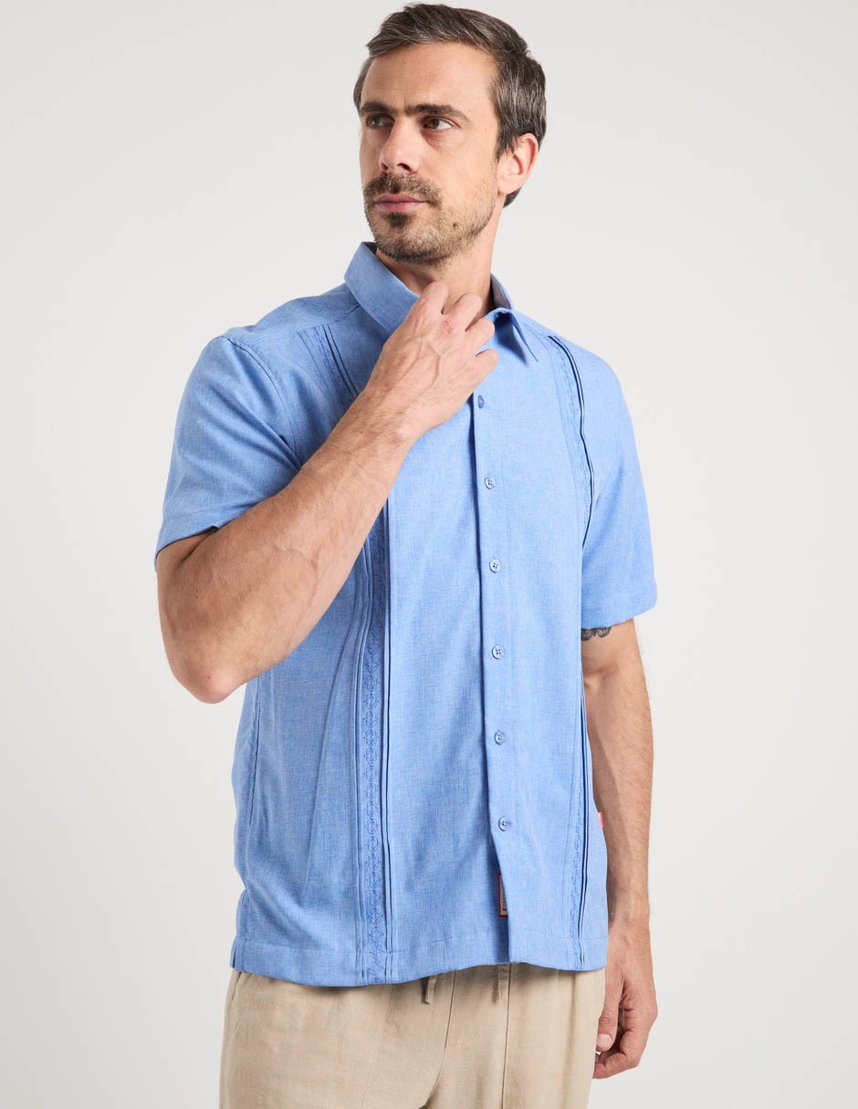 Guayabera manga corta para hombre