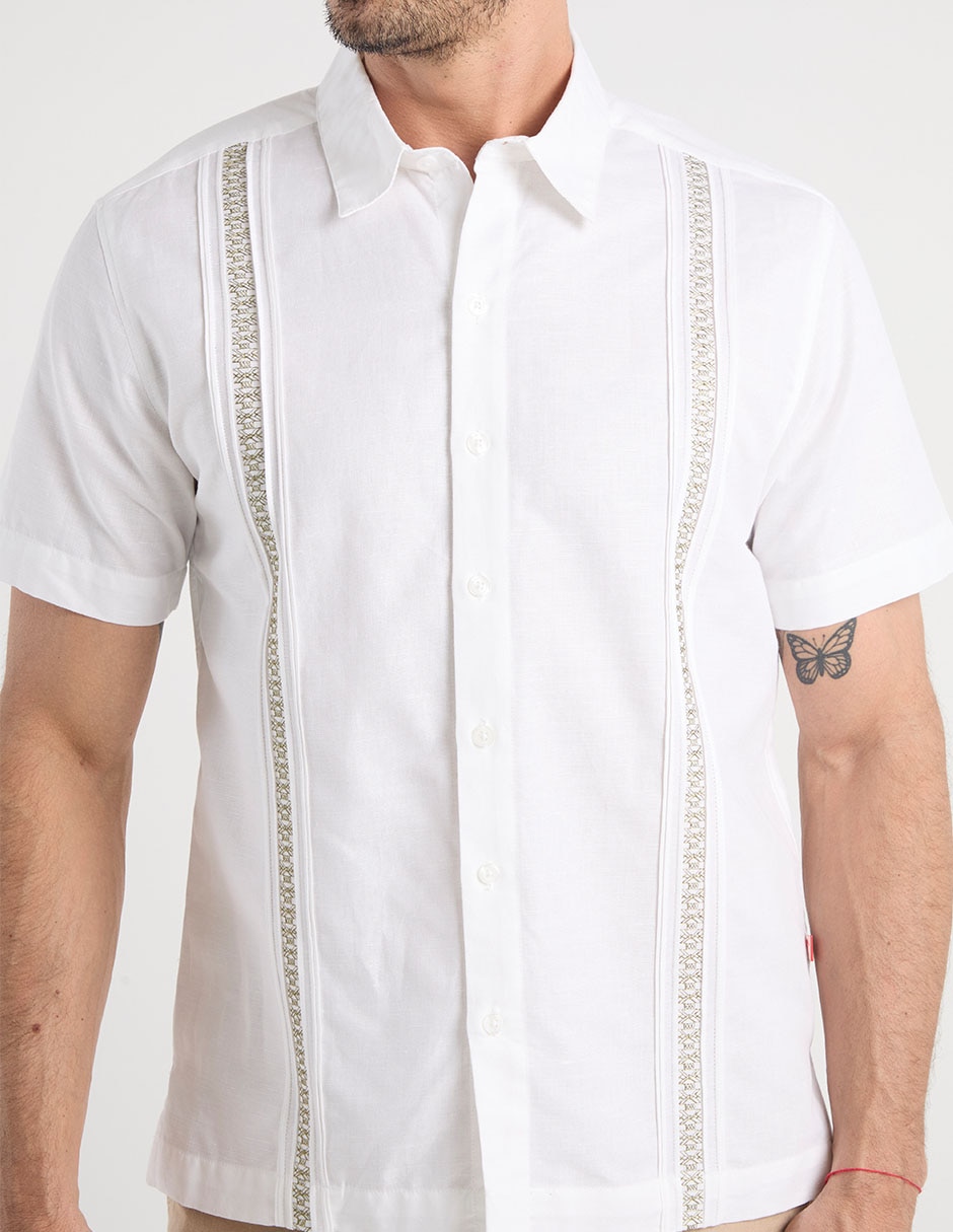 Guayabera manga corta para hombre 4