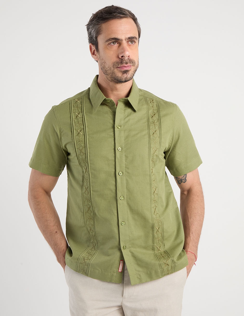 Guayabera manga corta para hombre 2