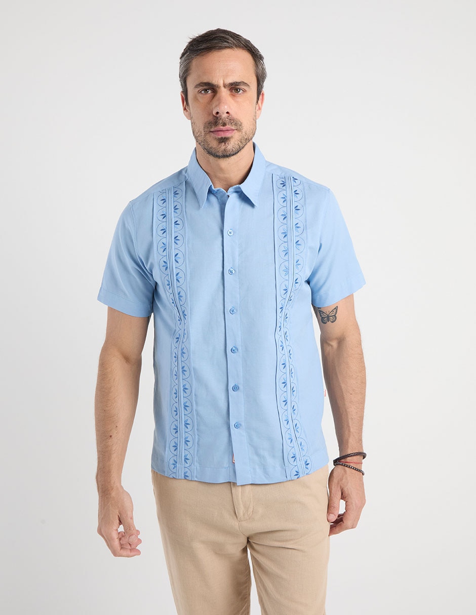Guayabera manga corta para hombre 2