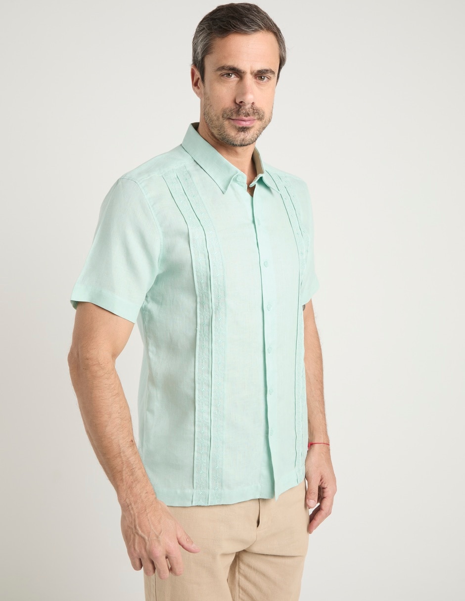 Guayabera manga corta para hombre