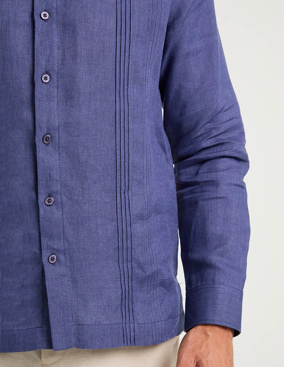 Guayabera manga larga para hombre 5