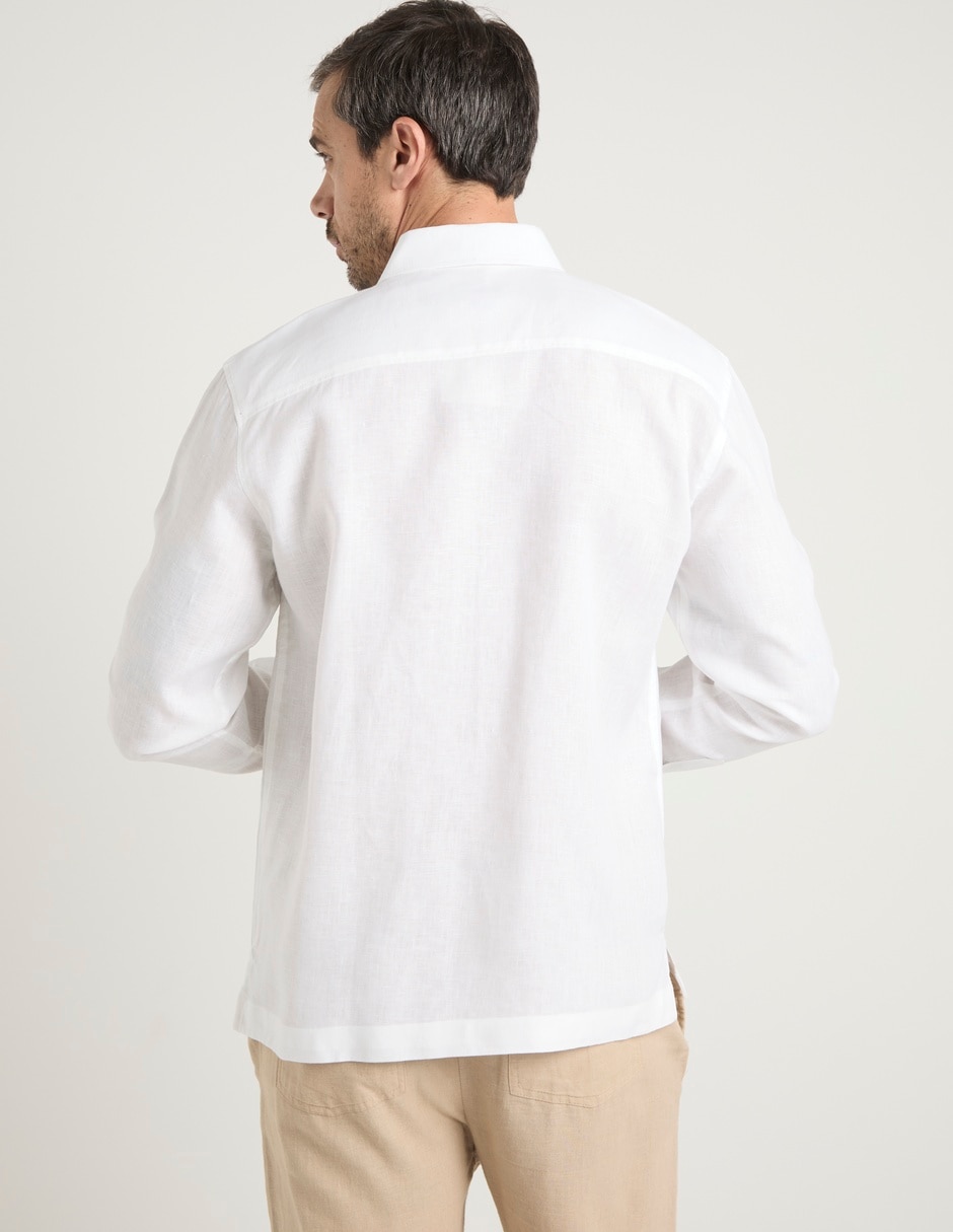 Guayabera manga larga para hombre 6
