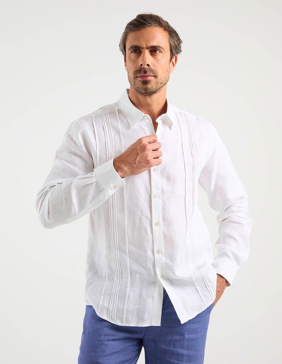 Guayabera manga larga para hombre 2