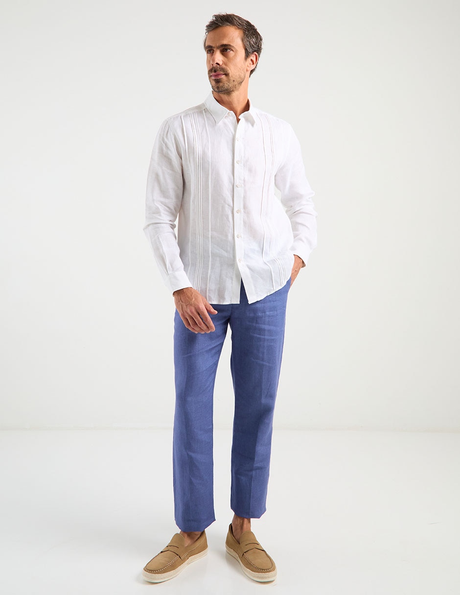 Guayabera manga larga para hombre 3