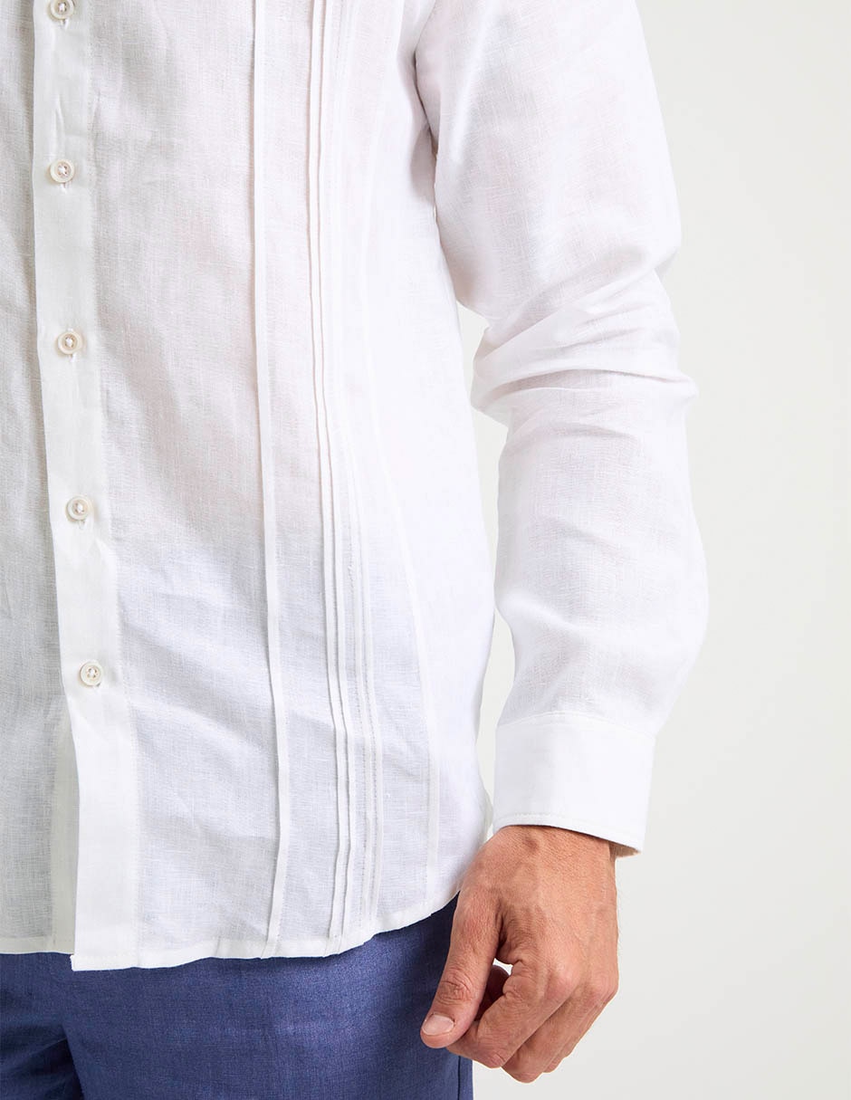 Guayabera manga larga para hombre 5