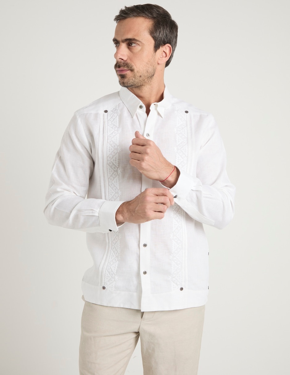Guayabera manga larga para hombre Guayabera manga larga para hombre