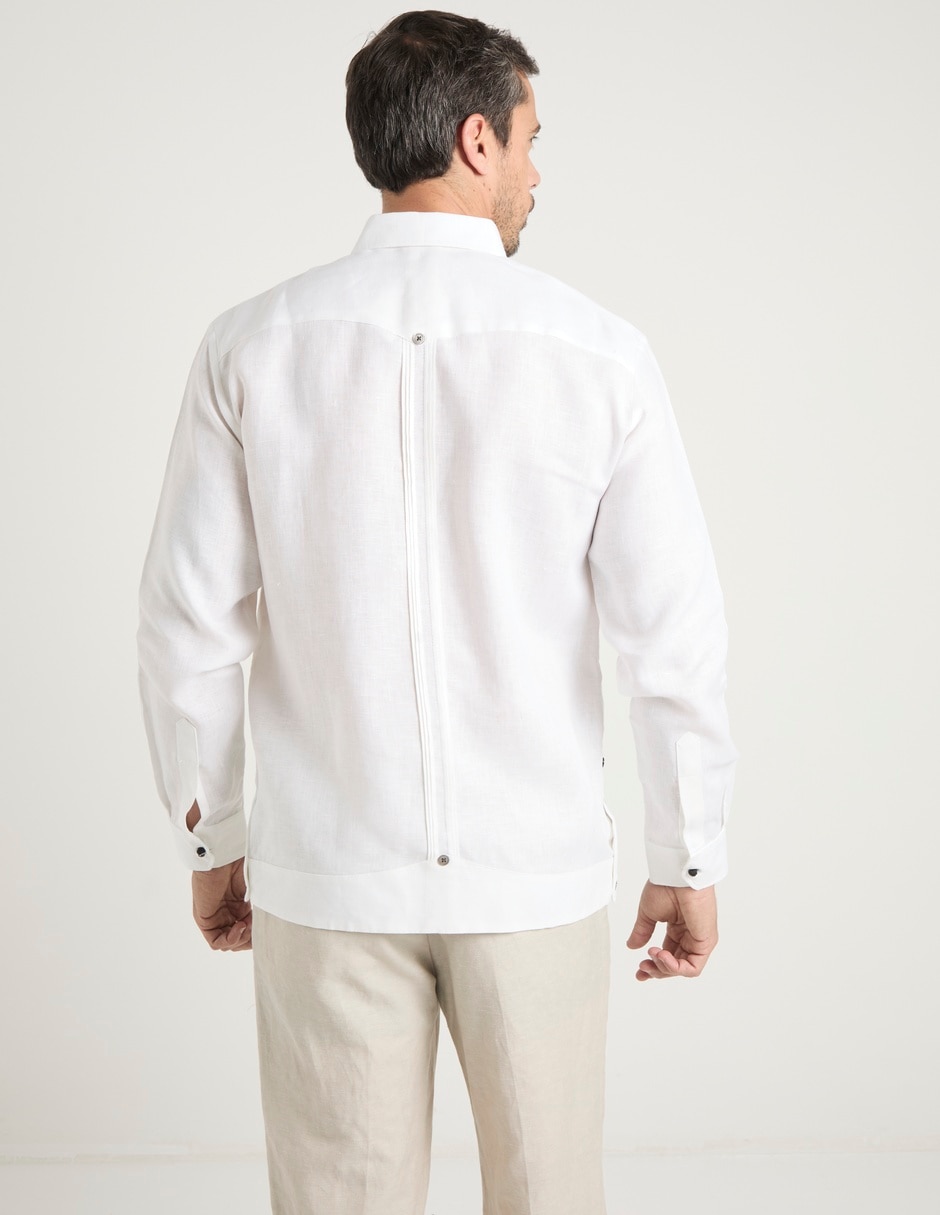 Guayabera manga larga para hombre 6