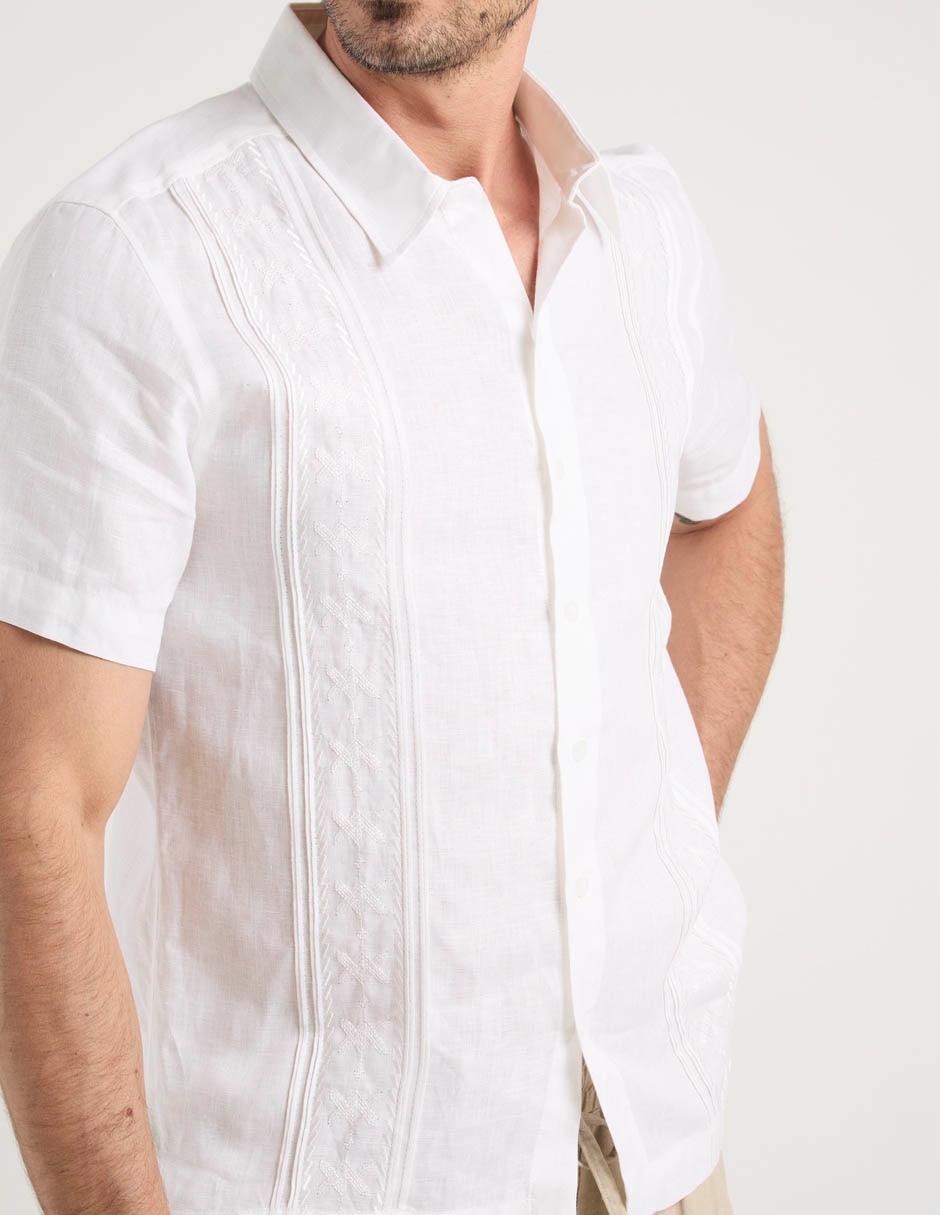 Guayabera manga corta para hombre 4