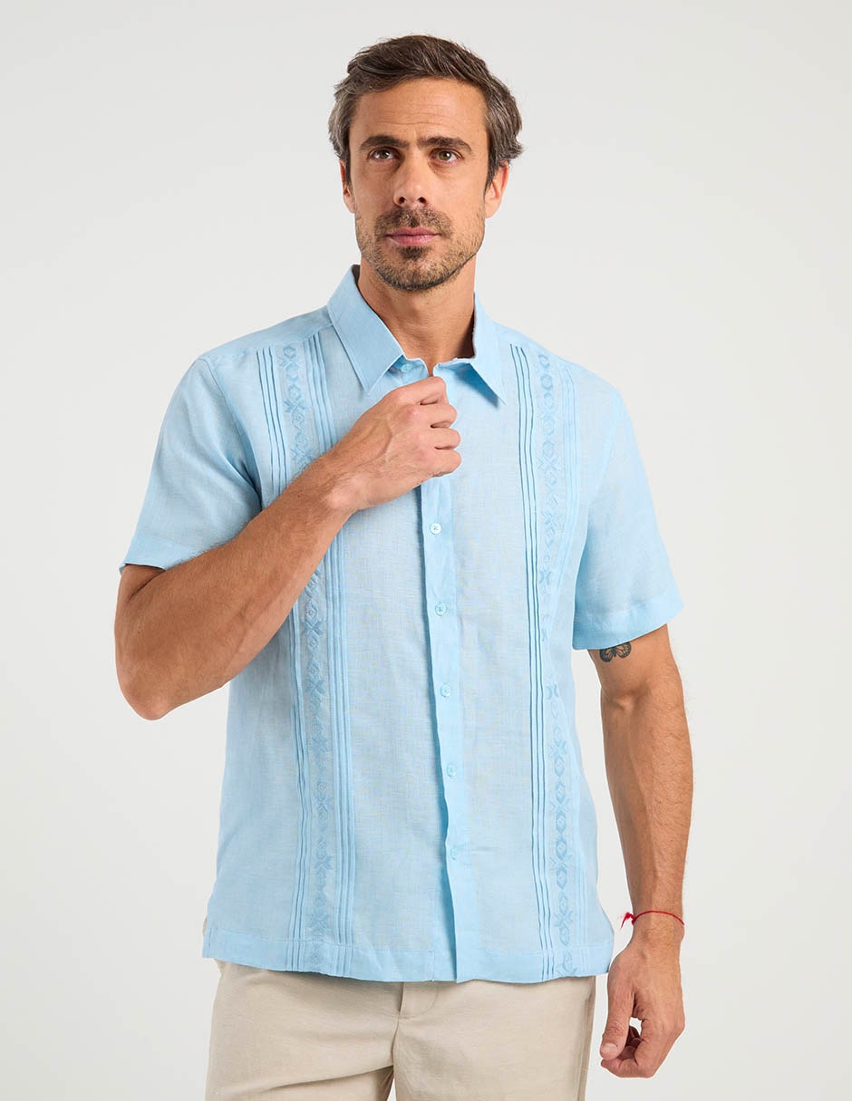 Guayabera manga corta para hombre 2