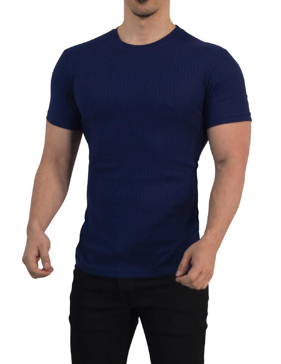Playera John Leopard Ribbed cuello redondo para hombre