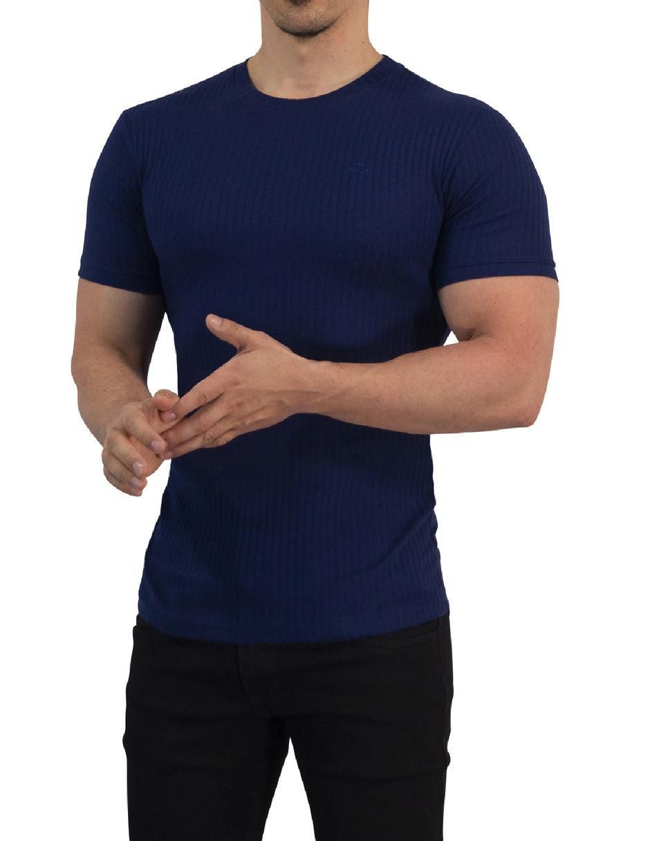 Playera John Leopard Ribbed cuello redondo para hombre