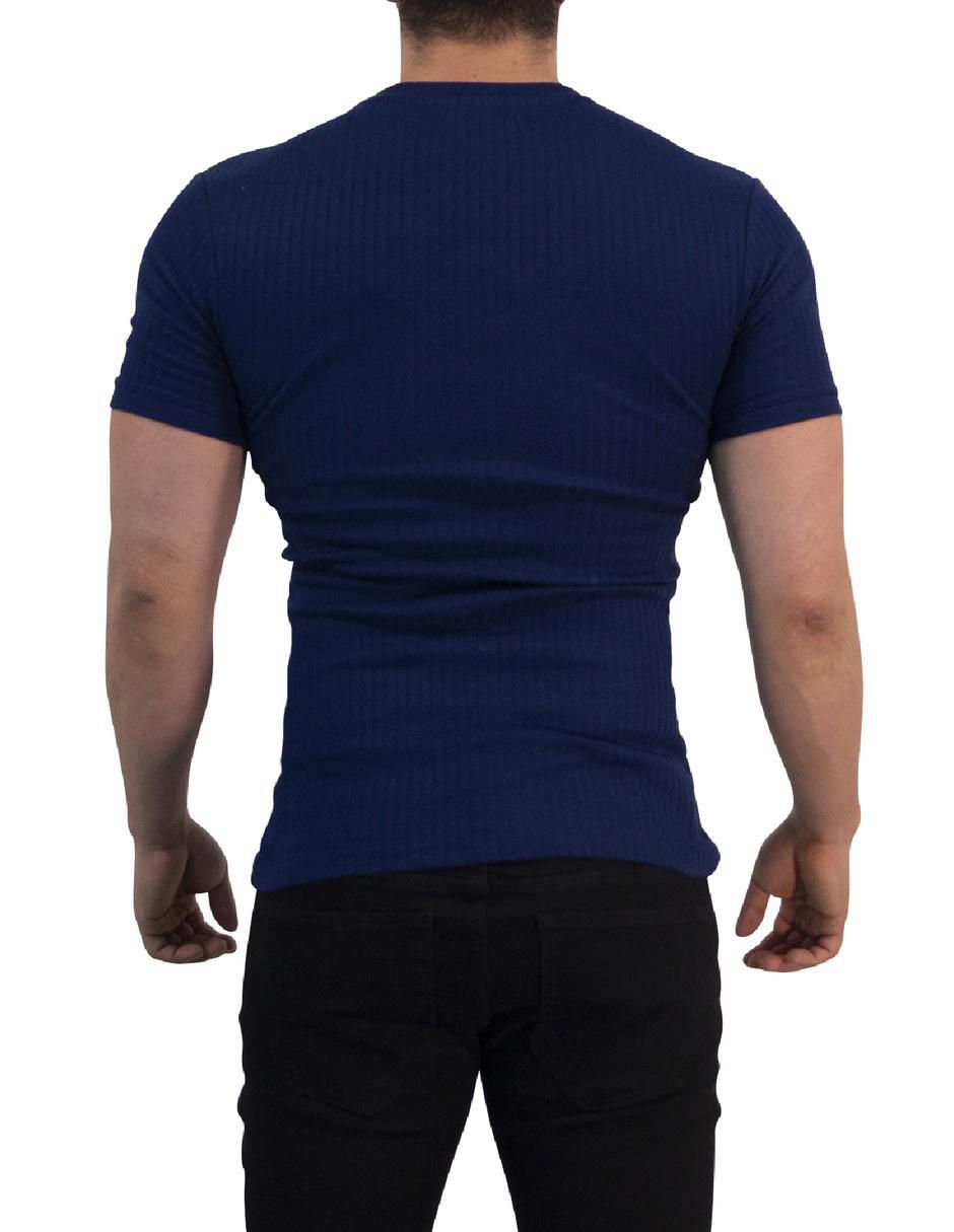 Playera John Leopard Ribbed cuello redondo para hombre