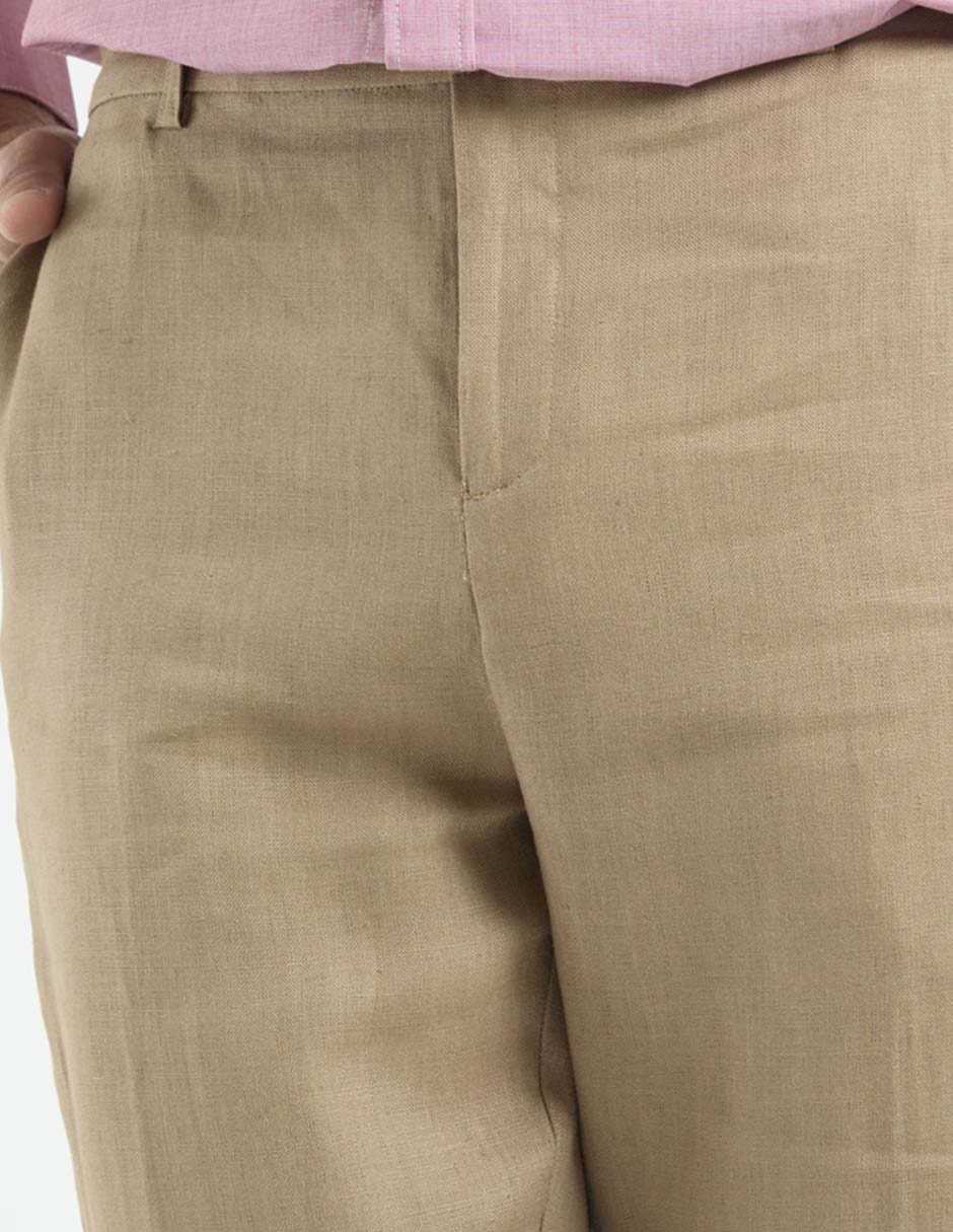 Pantalón de vestir slim de lino para hombre 4