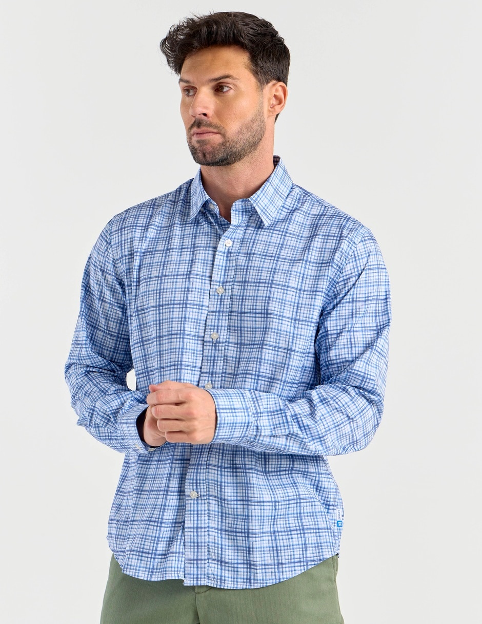 Camisa casual manga larga para hombre 2