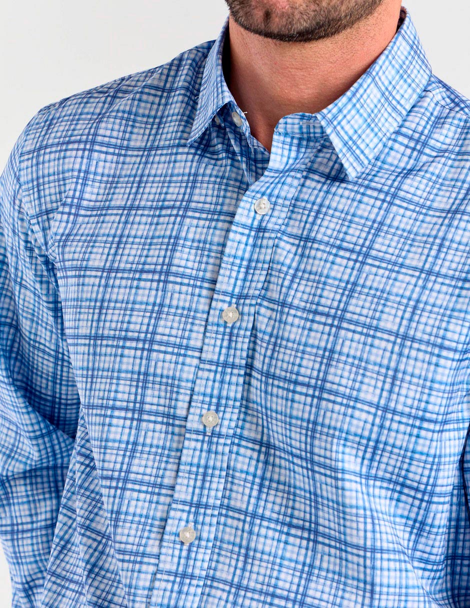 Camisa casual manga larga para hombre 4