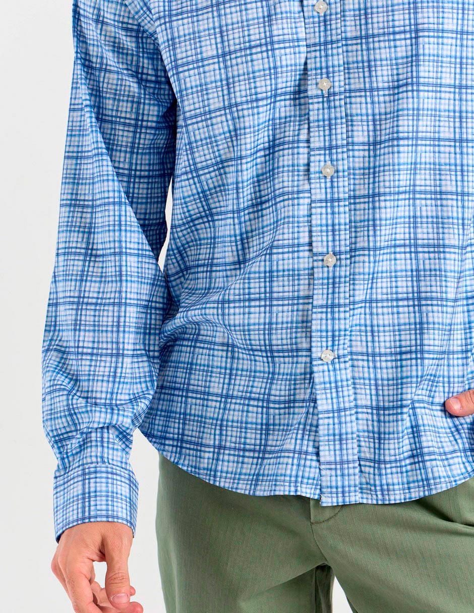 Camisa casual manga larga para hombre 5