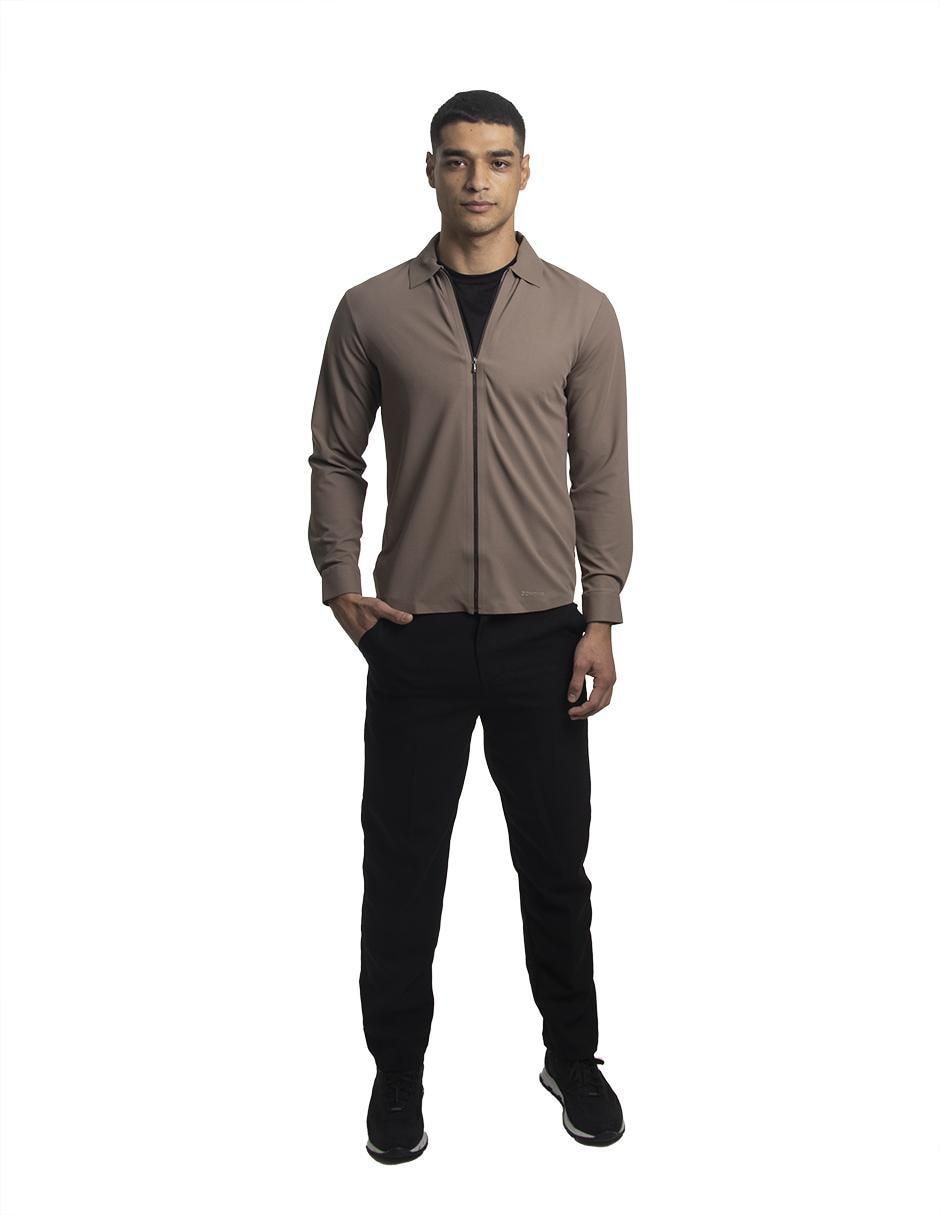 Camisa casual manga larga para hombre 4