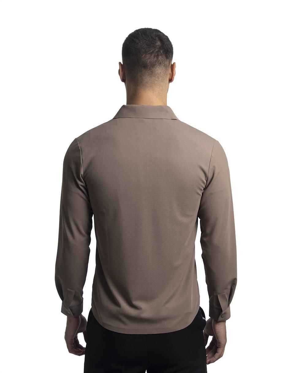 Camisa casual manga larga para hombre 5