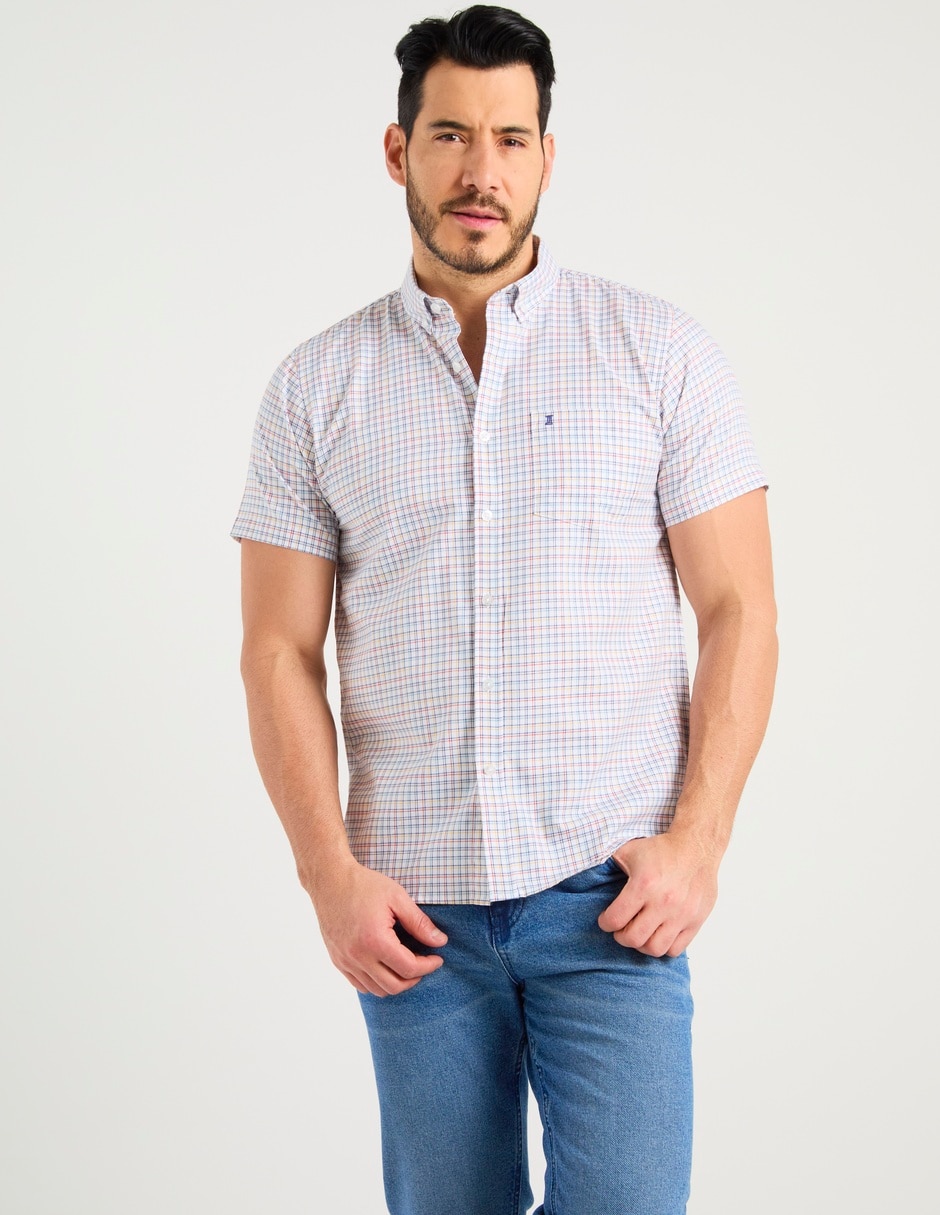 Camisa casual de algodón manga corta para hombre Camisa casual de algodón manga corta para hombre