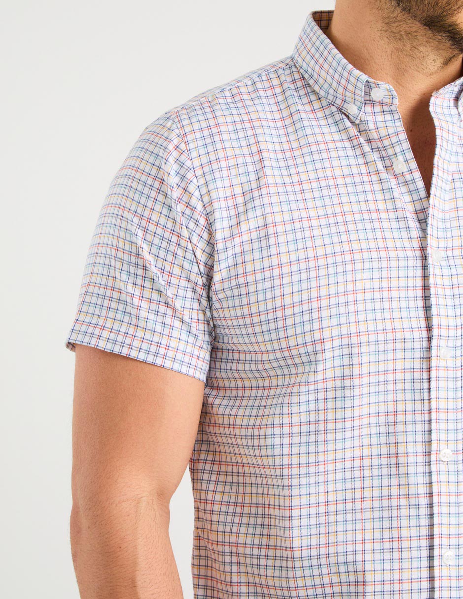 Camisa casual de algodón manga corta para hombre 4