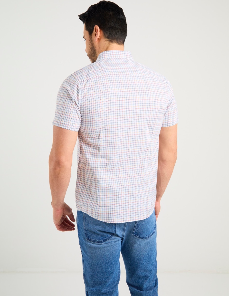 Camisa casual de algodón manga corta para hombre 6