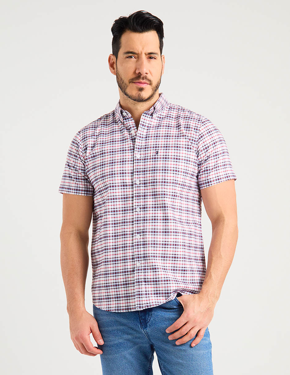 Camisa casual de algodón manga corta para hombre 2