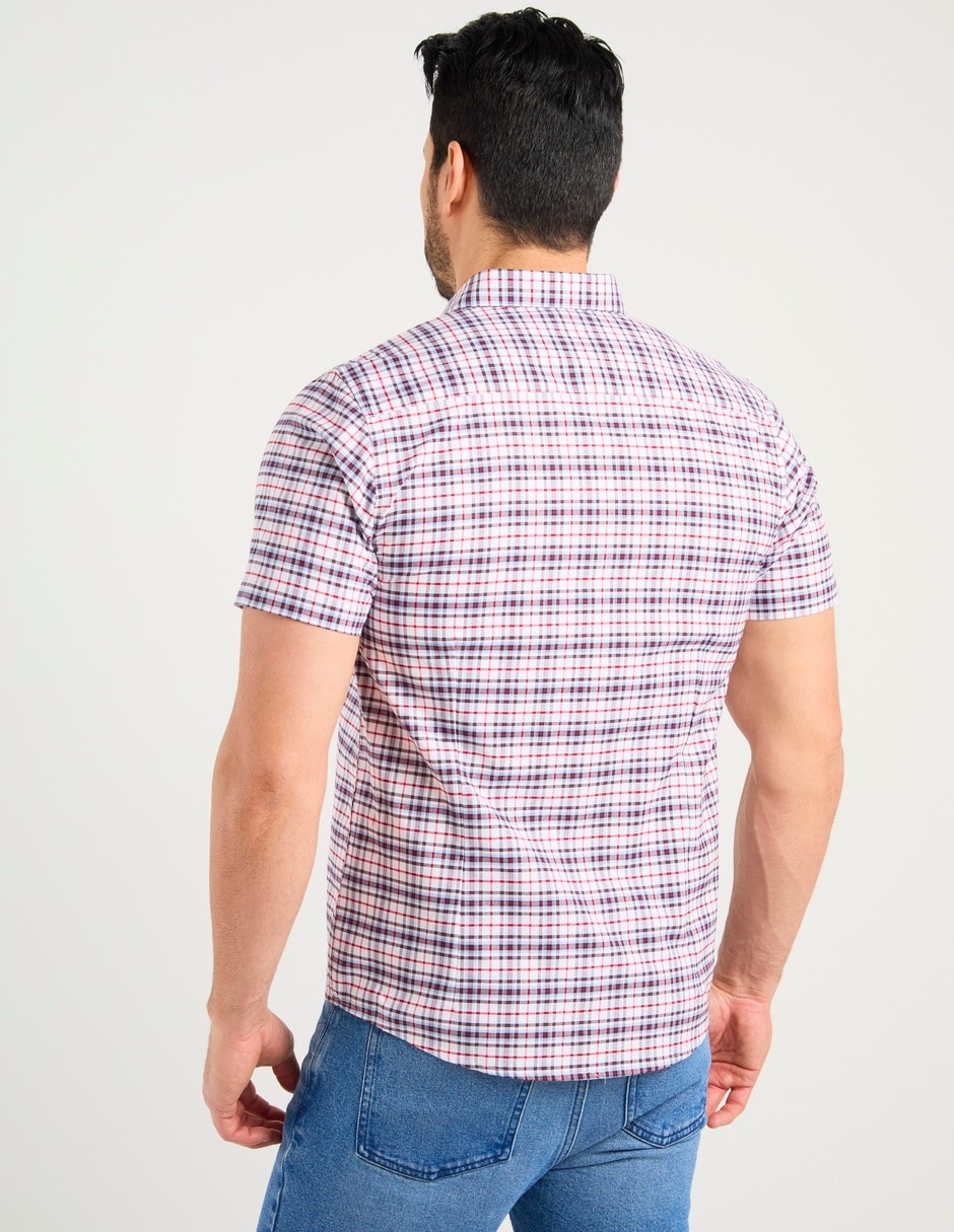 Camisa casual de algodón manga corta para hombre 6