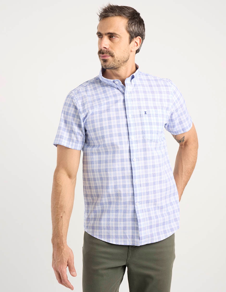 Camisa casual de algodón manga corta para hombre 2