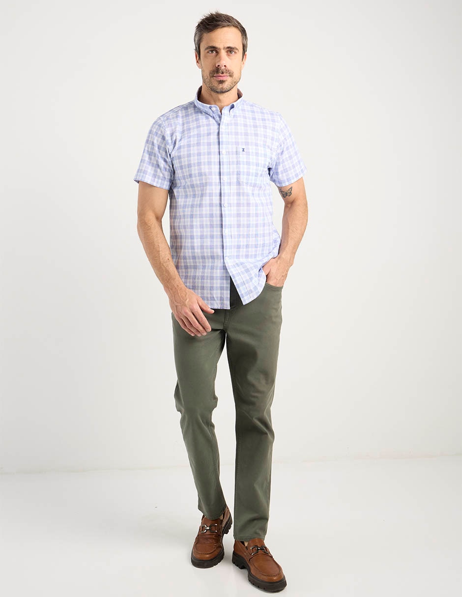 Camisa casual de algodón manga corta para hombre 3