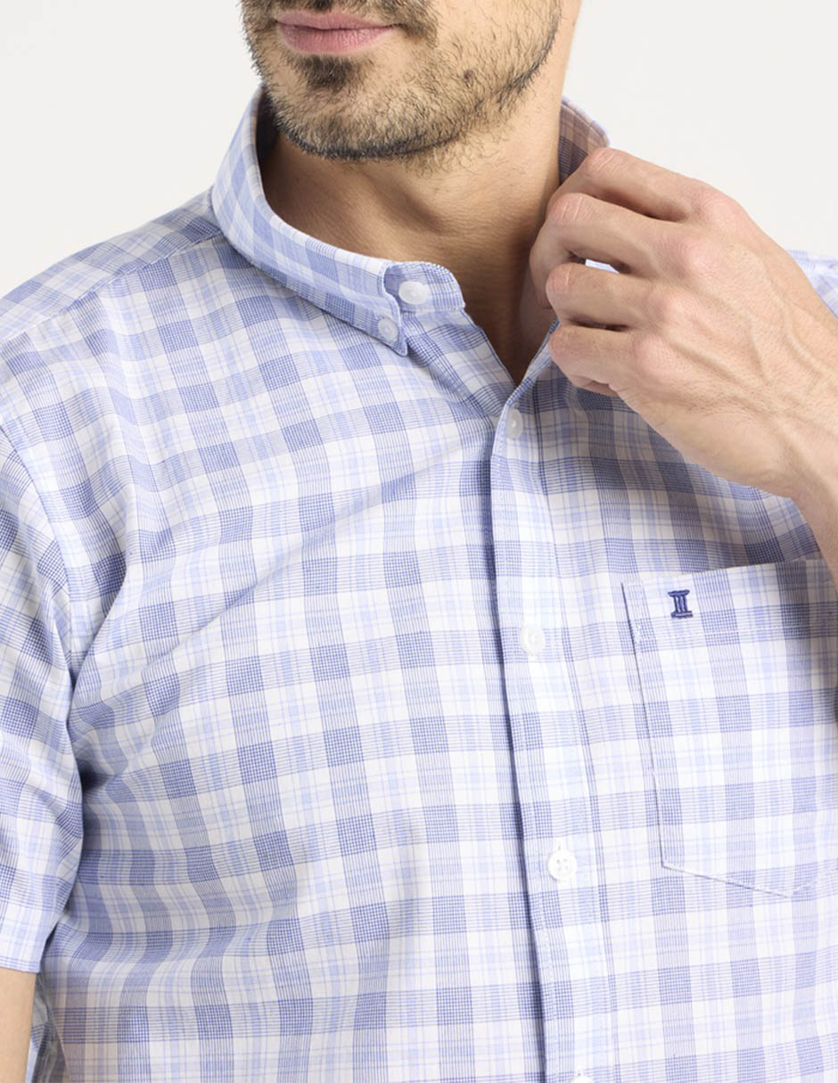 Camisa casual de algodón manga corta para hombre 4