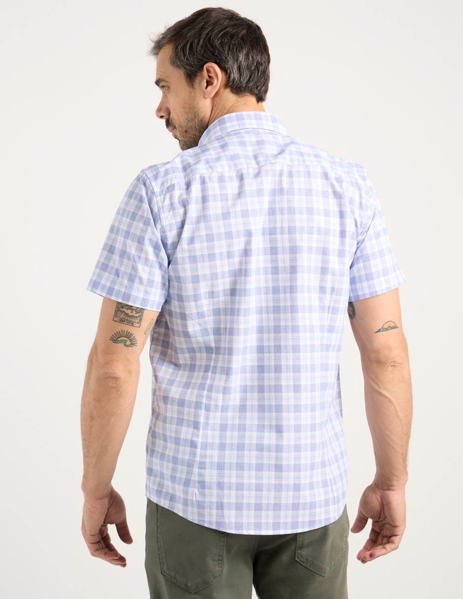 Camisa casual de algodón manga corta para hombre 6