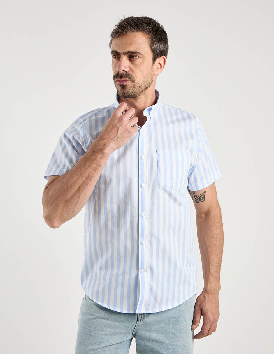 Camisa casual de algodón manga corta para hombre Camisa casual de algodón manga corta para hombre