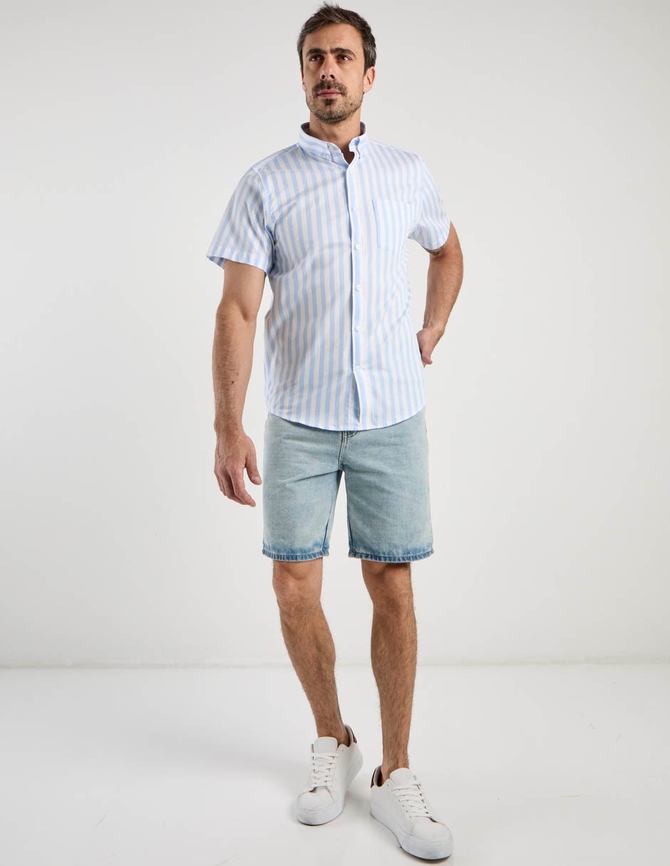 Camisa casual de algodón manga corta para hombre 3