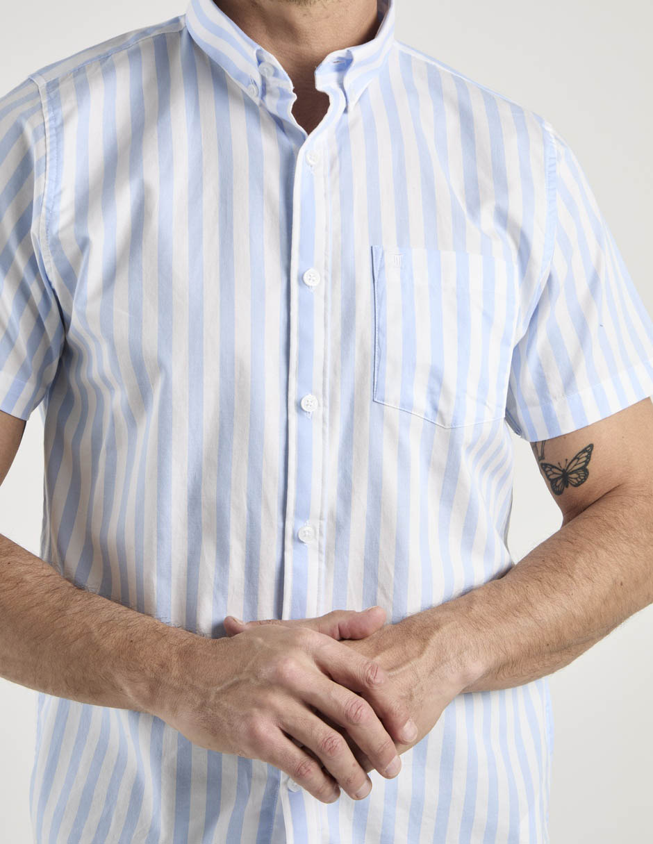 Camisa casual de algodón manga corta para hombre 4