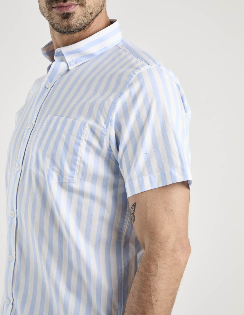 Camisa casual de algodón manga corta para hombre 5