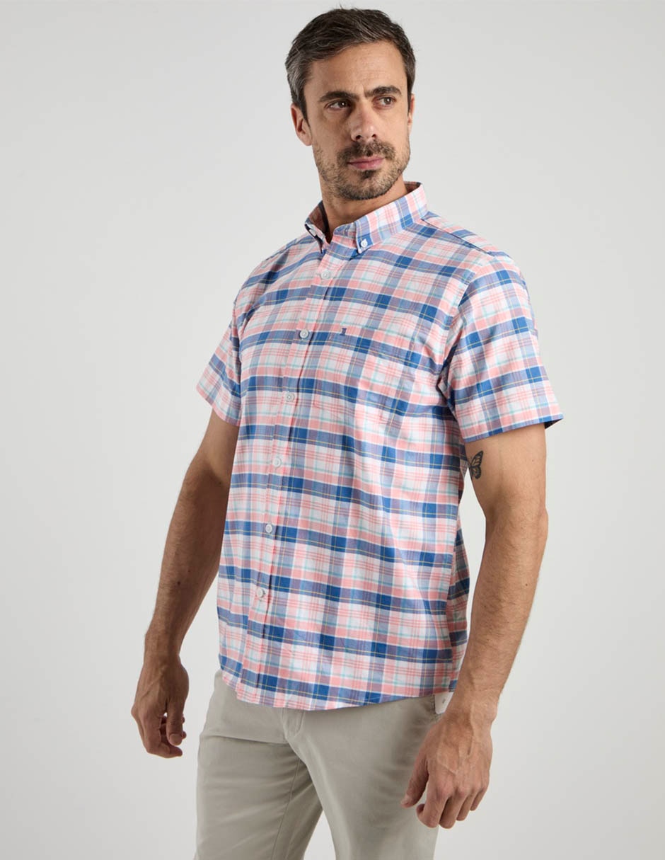 Camisa casual de algodón manga corta para hombre 2