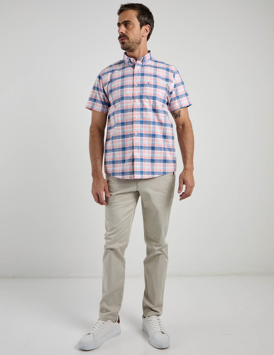 Camisa casual de algodón manga corta para hombre 3