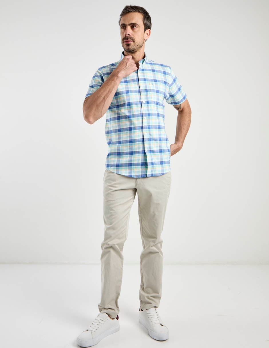 Camisa casual de algodón manga corta para hombre 3