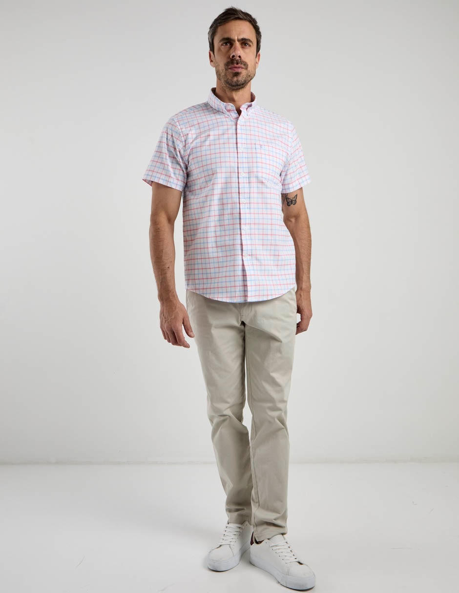 Camisa casual de algodón manga corta para hombre 3