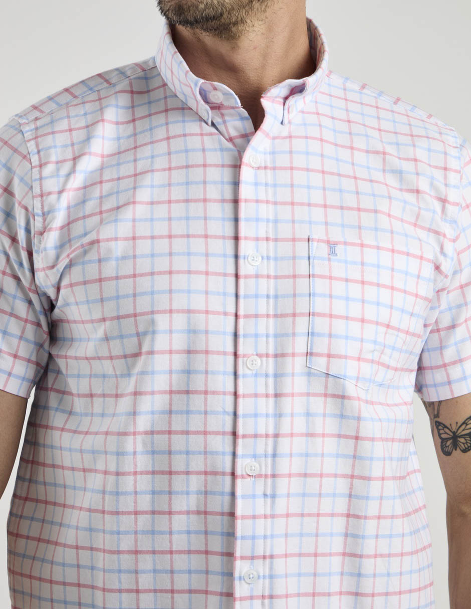 Camisa casual de algodón manga corta para hombre 4