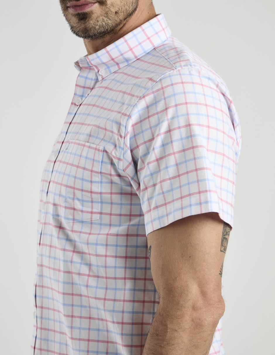 Camisa casual de algodón manga corta para hombre 5