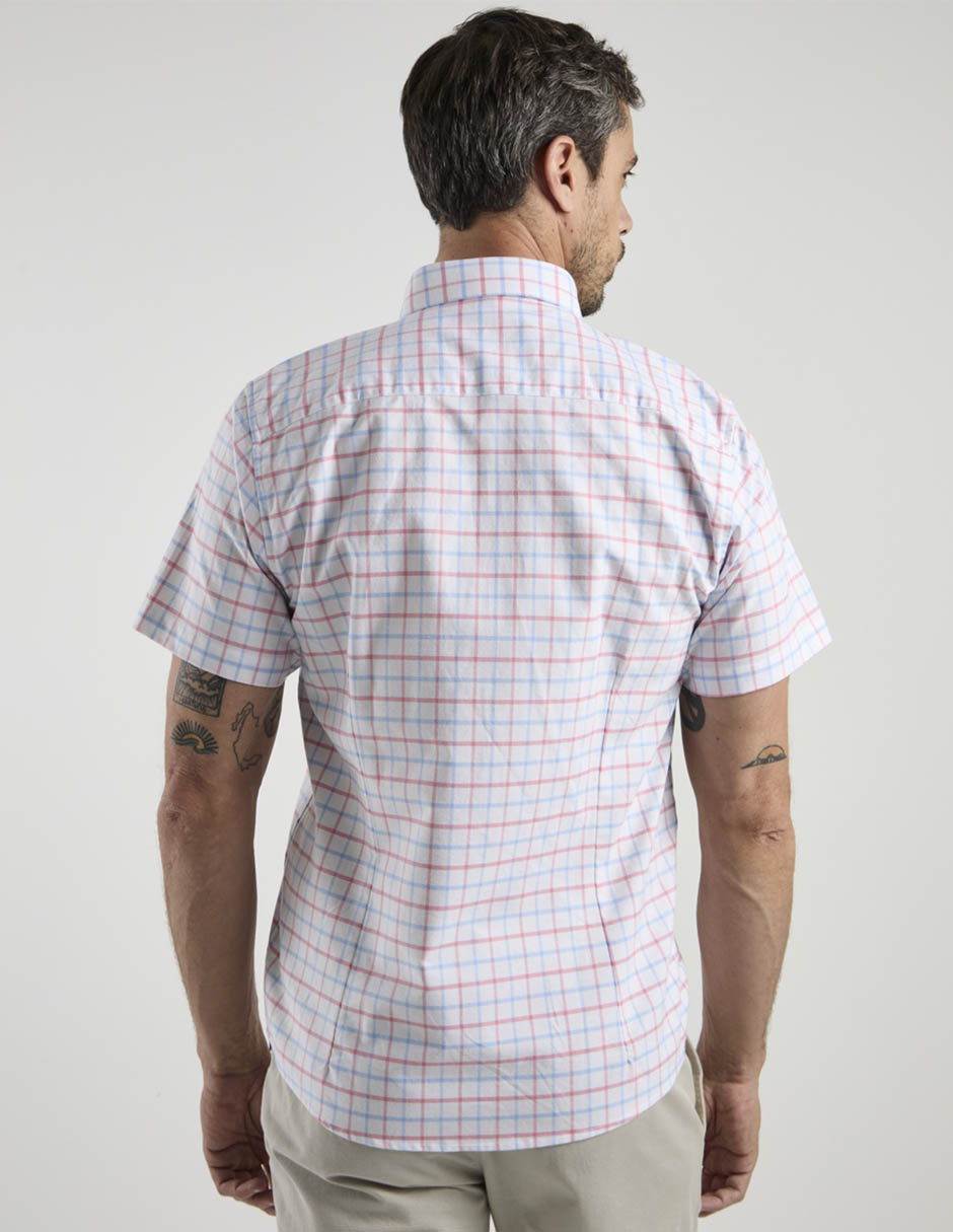 Camisa casual de algodón manga corta para hombre 6