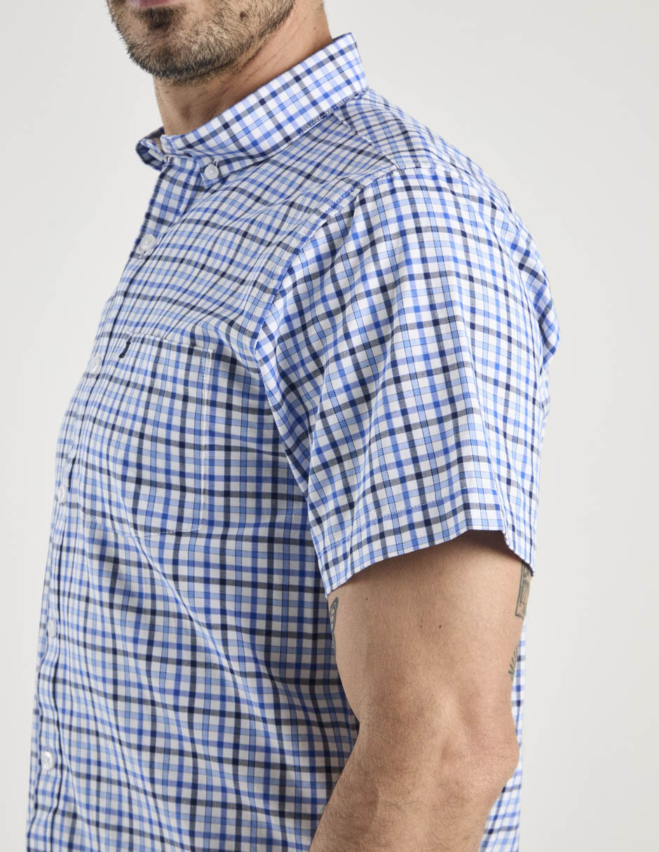 Camisa casual de algodón manga corta para hombre 5