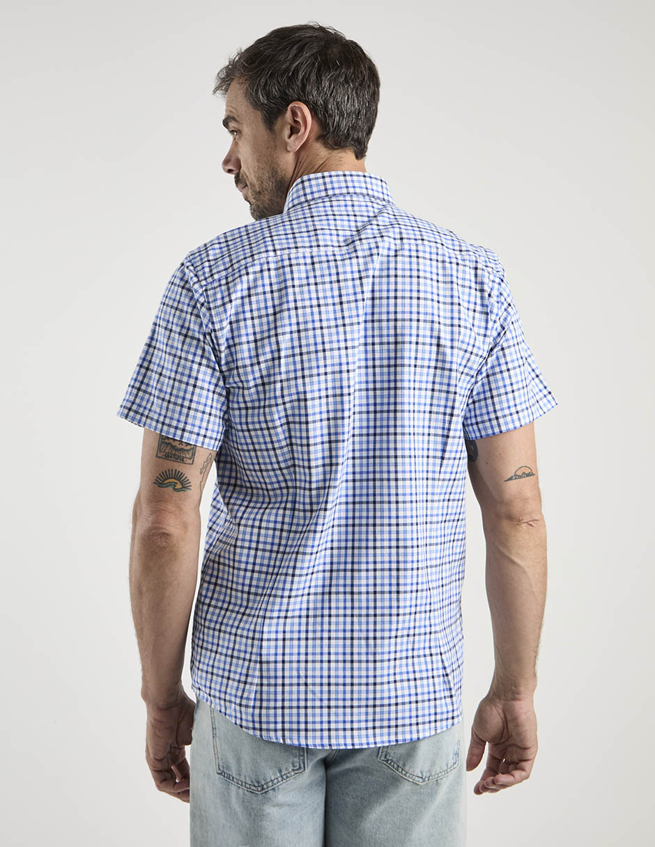 Camisa casual de algodón manga corta para hombre 6