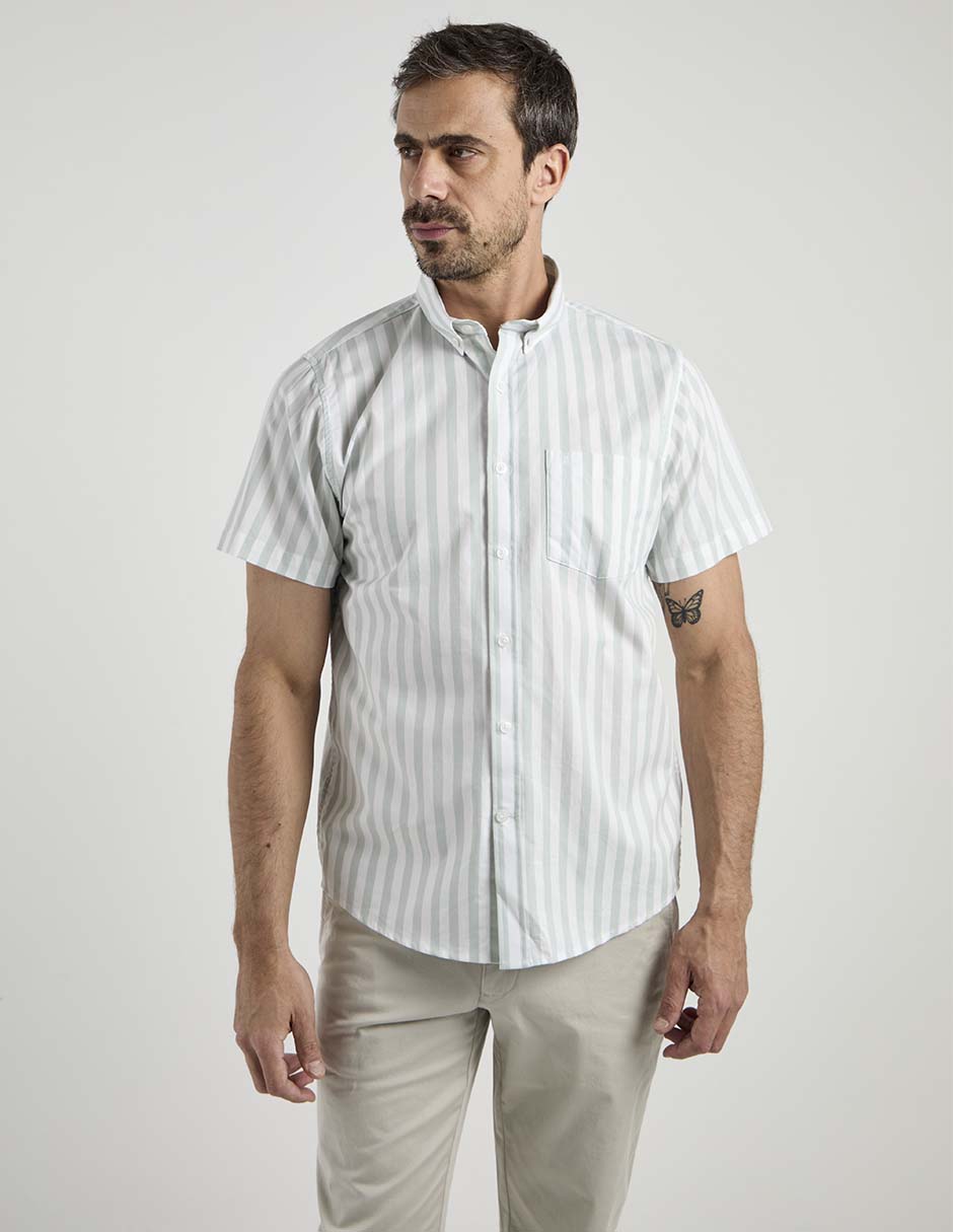 Camisa casual de algodón manga corta para hombre 2