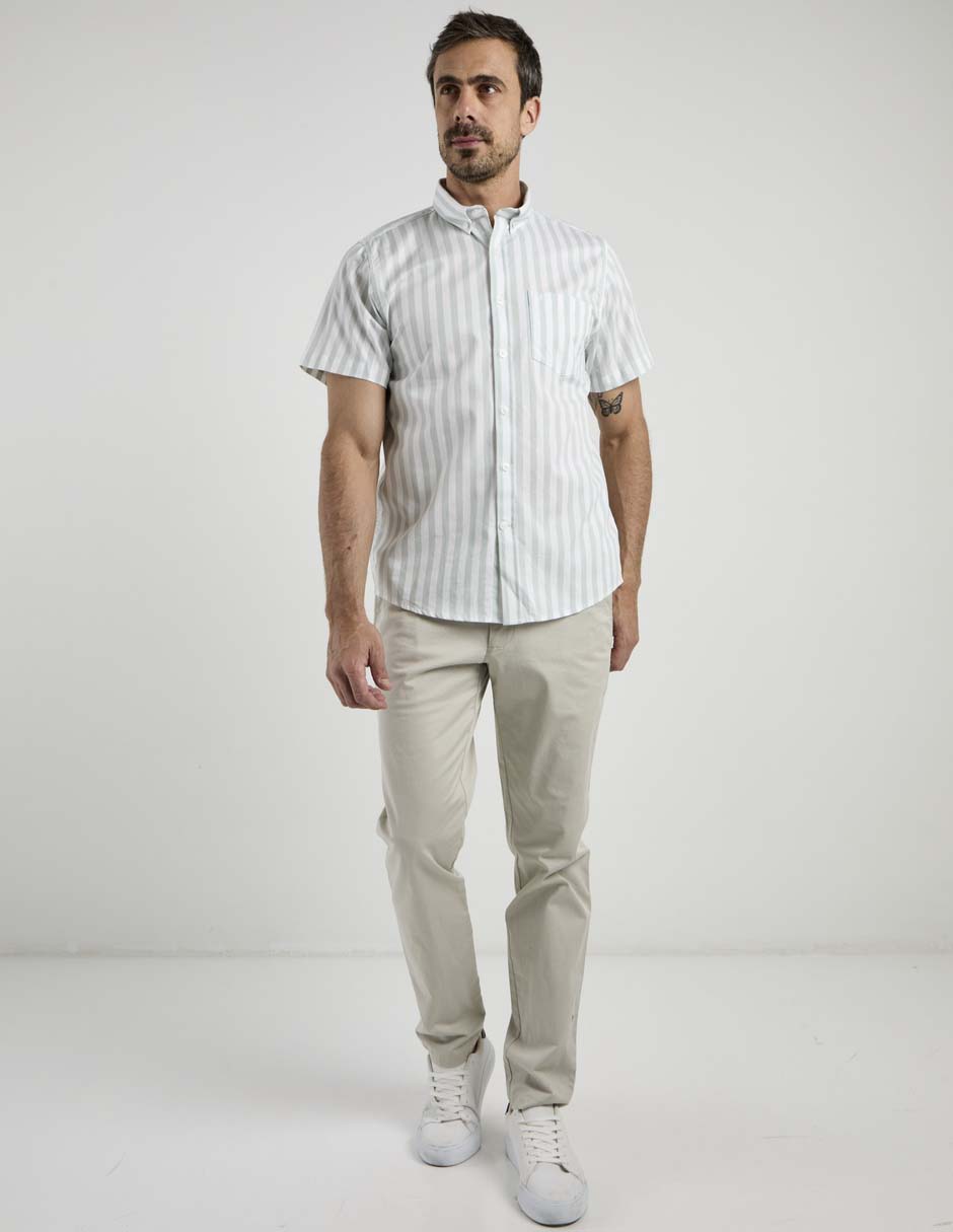 Camisa casual de algodón manga corta para hombre 3